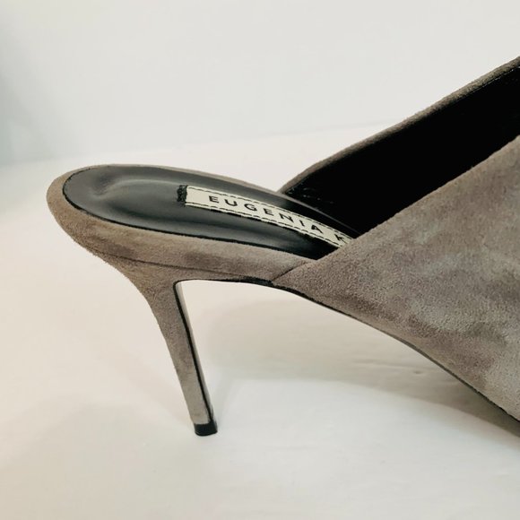 EUGENIA KIM POM POM SUEDE UPPER MULES MADE IN ITALY - Picture 8 of 10